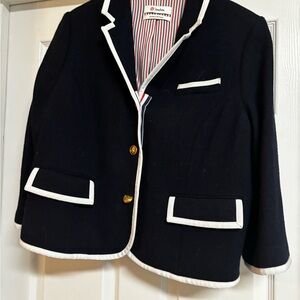 Neiman Marcus Black Blazer with White Trim